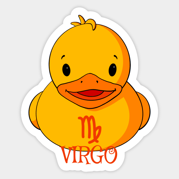 Virgo Rubber Duck Sticker by Alisha Ober Designs